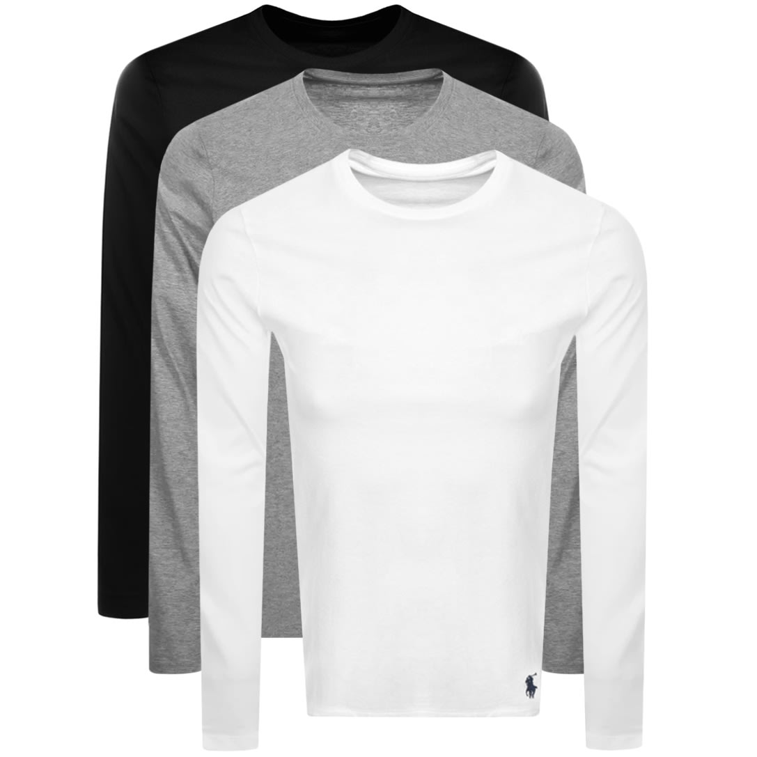 Alternative Image for ProductRalph Lauren 3 Pack Long Sleeve T Shirts Black1
